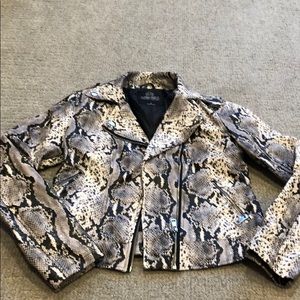Faux leather snake print Moto size S